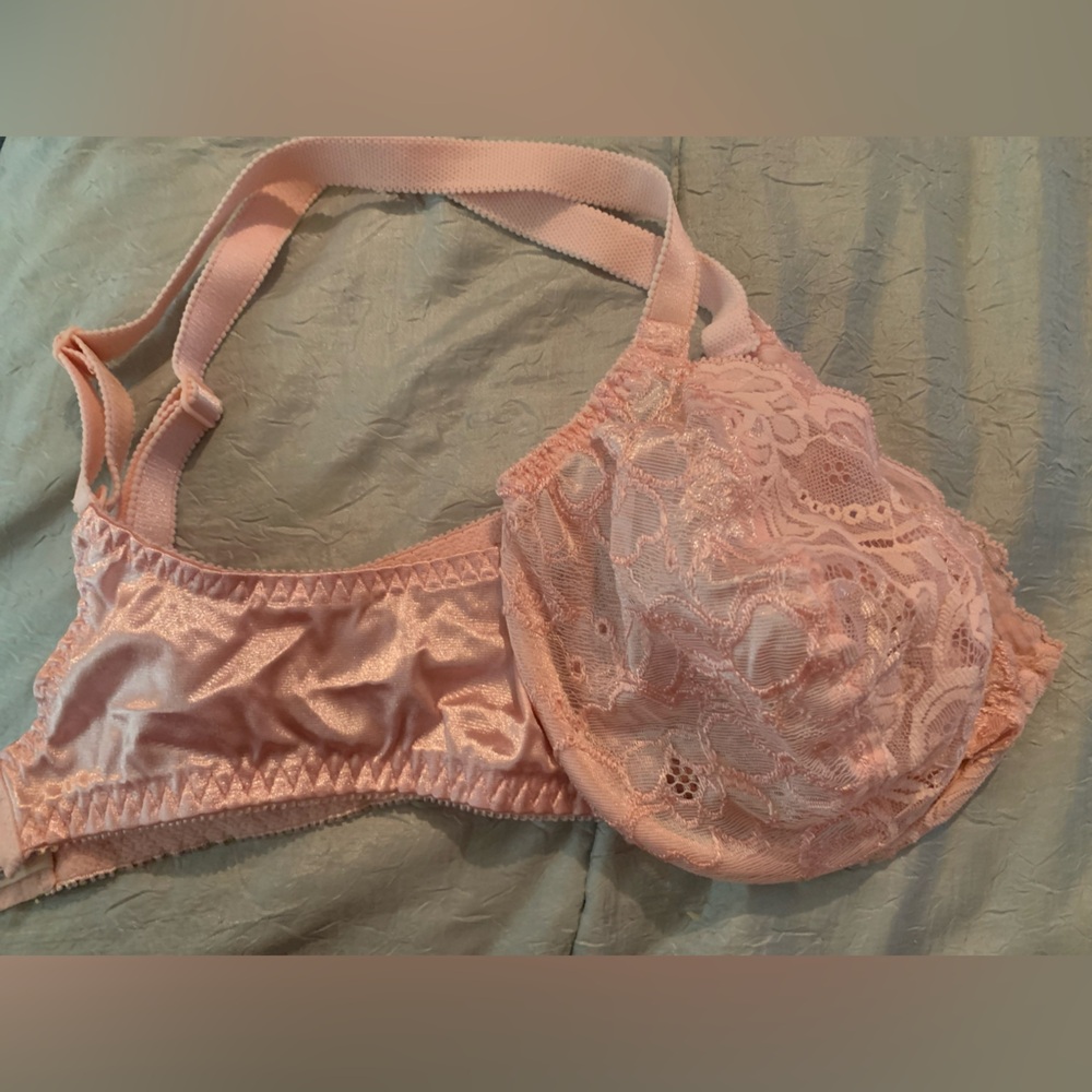 Pretty pink lace bra